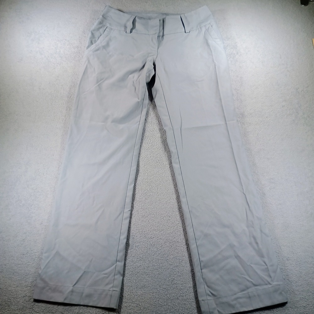 Adidas Womens Climalite Golf Pants Gray 4 Moisture Wicking Straight Leg